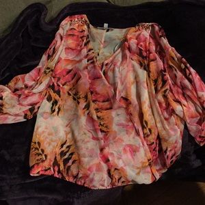 Blouse with gold rope shoulder