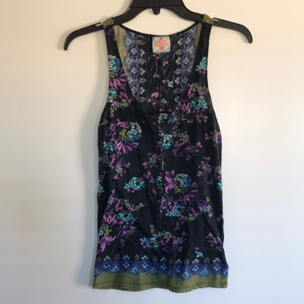 Free People Button Front Tank