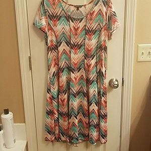 A- line short sleeve dress