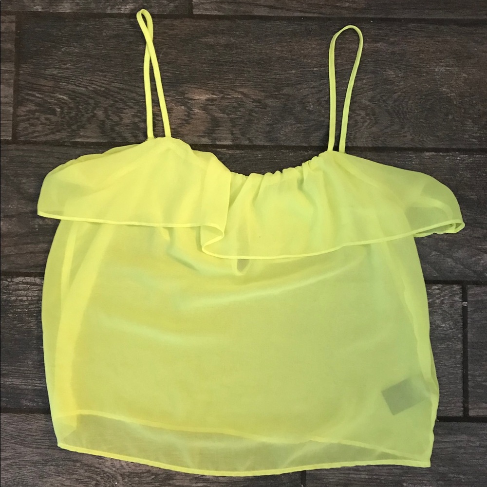 Neon yellow top from Bloomingdales size XS