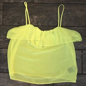 Neon yellow top from Bloomingdales size XS