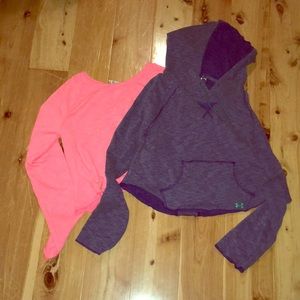 Cropped hoodie and sweatshirt