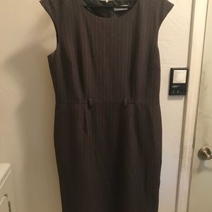Calvin Klein, grey pinstripe dress, size 12
