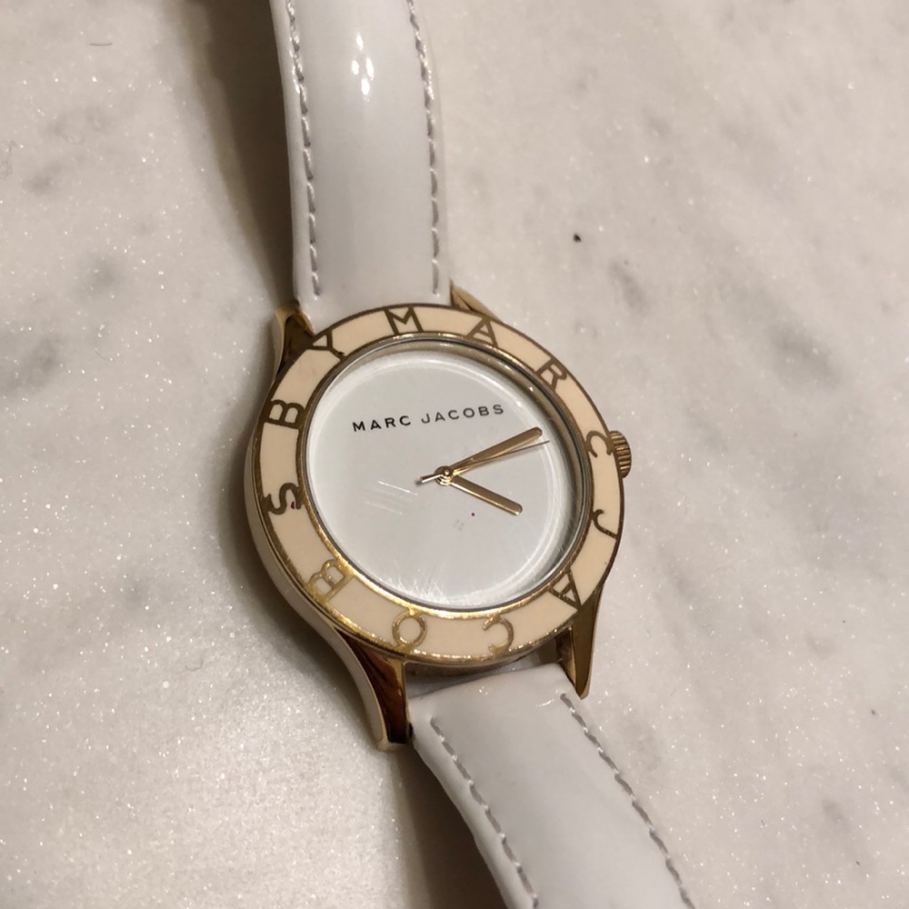 Marc by Marc Jacobs white & gold watch