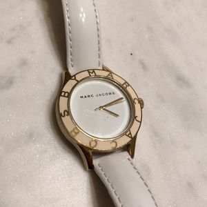 Marc by Marc Jacobs white & gold watch