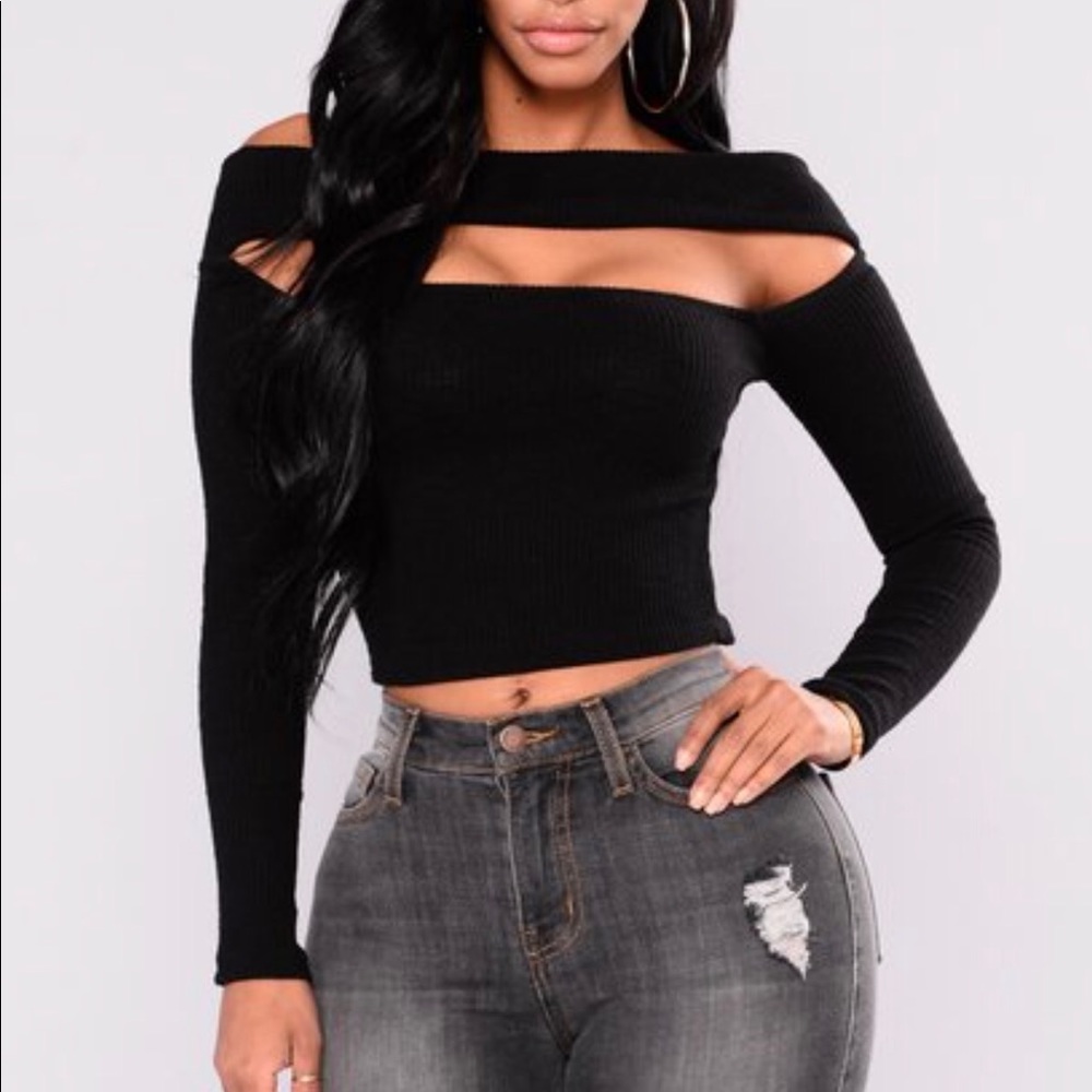 Black Fashion Nova Top "Love Potion"