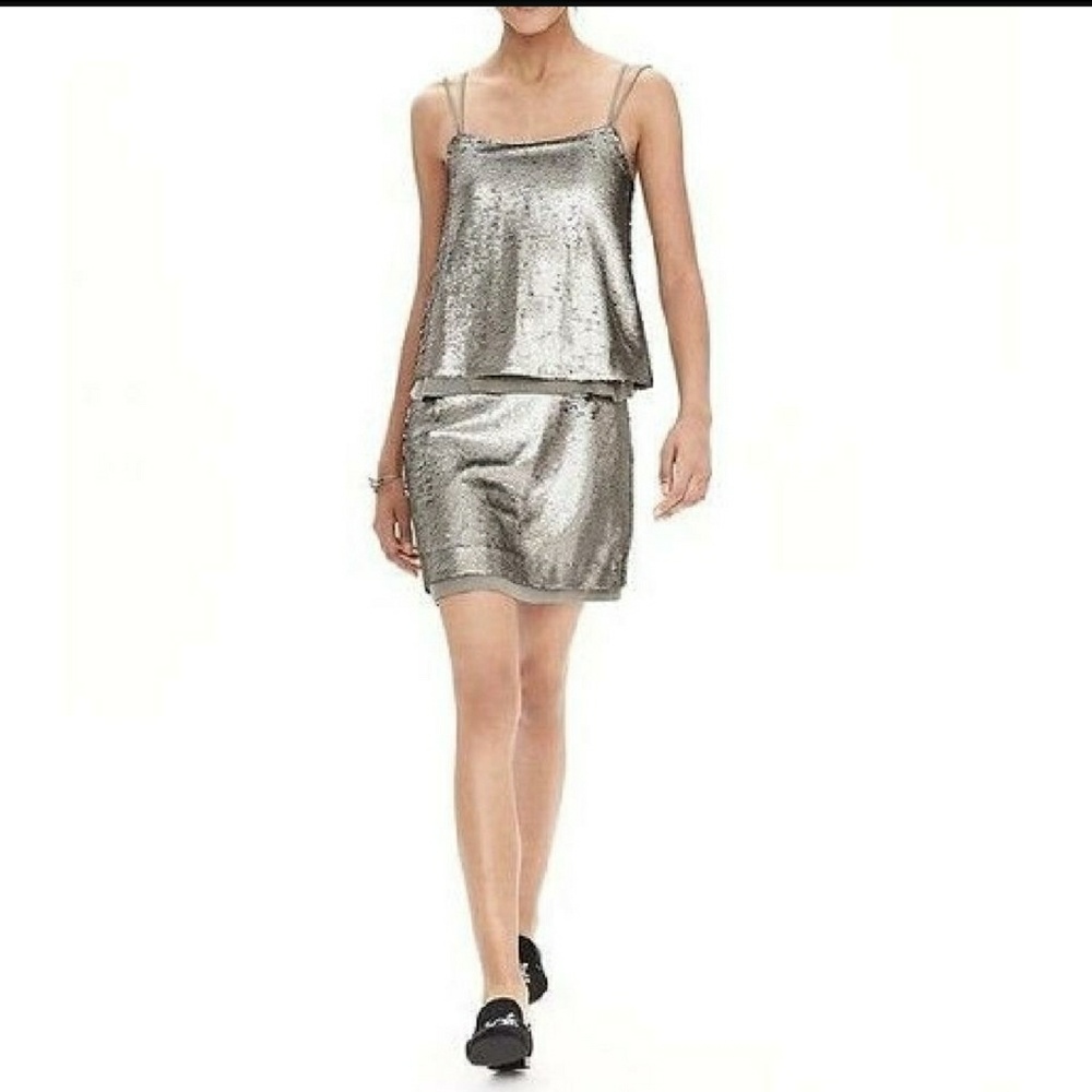 Banana republic strappy sequin party dress!