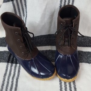 Navy Duck Boots