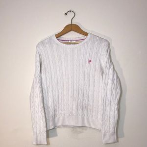 🔴SALE! Lilly Pulitzer White Cable-knit Sweater