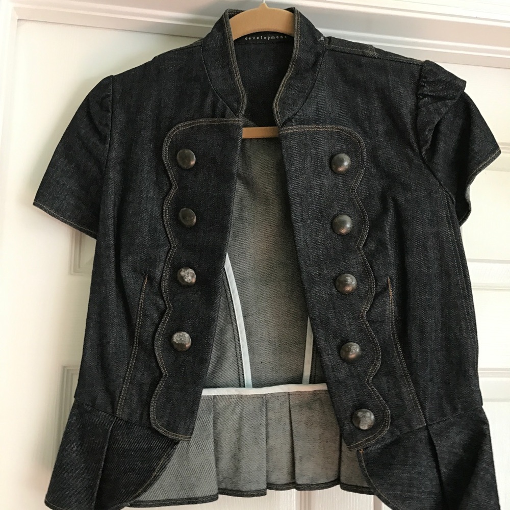 Denim Peplum Jacket