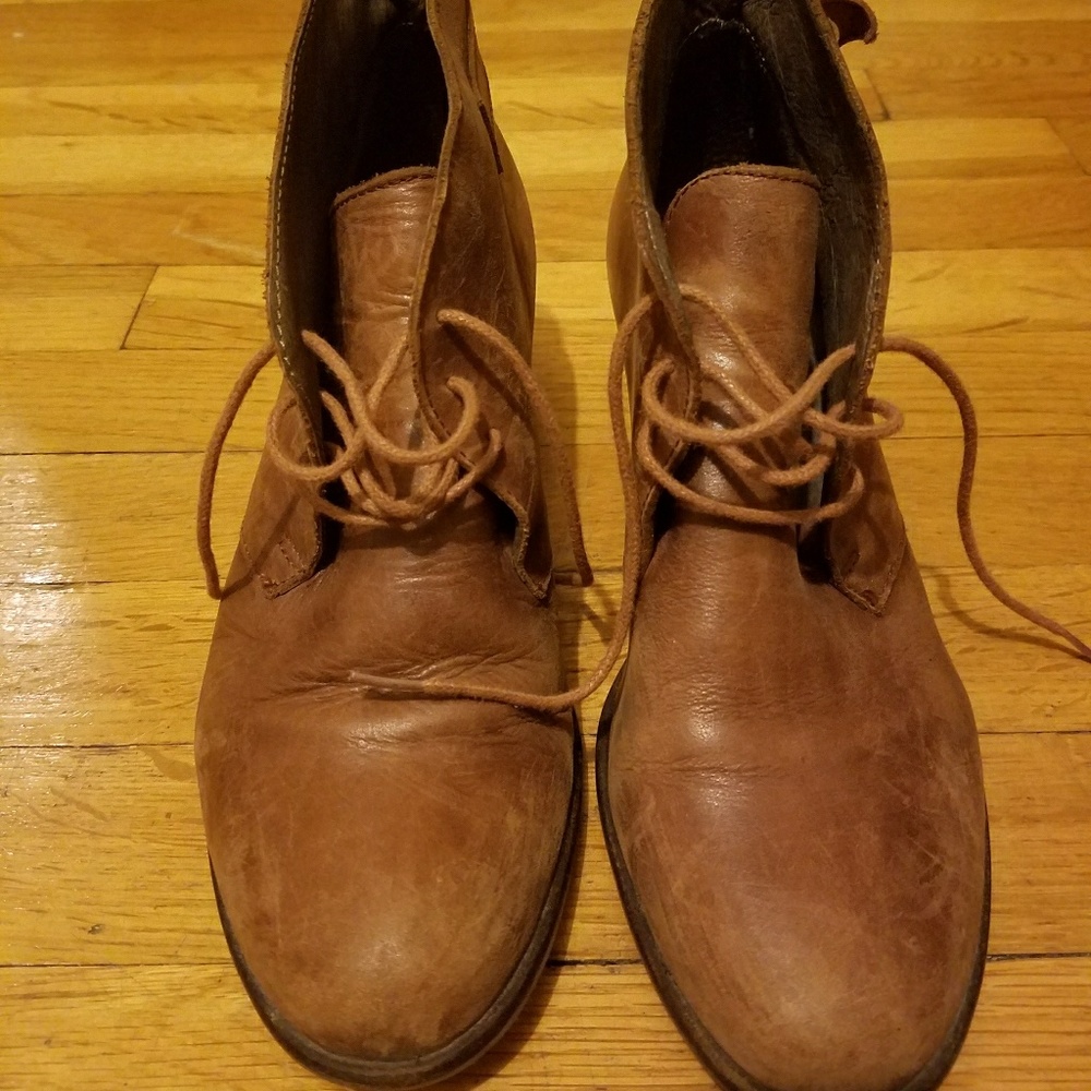 Leather booties