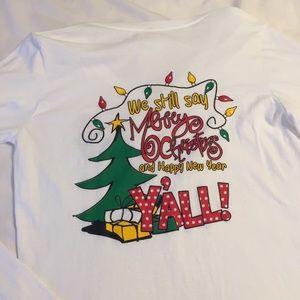 Merry Christmas Y’all!!  Long sleeve shirt. Medium
