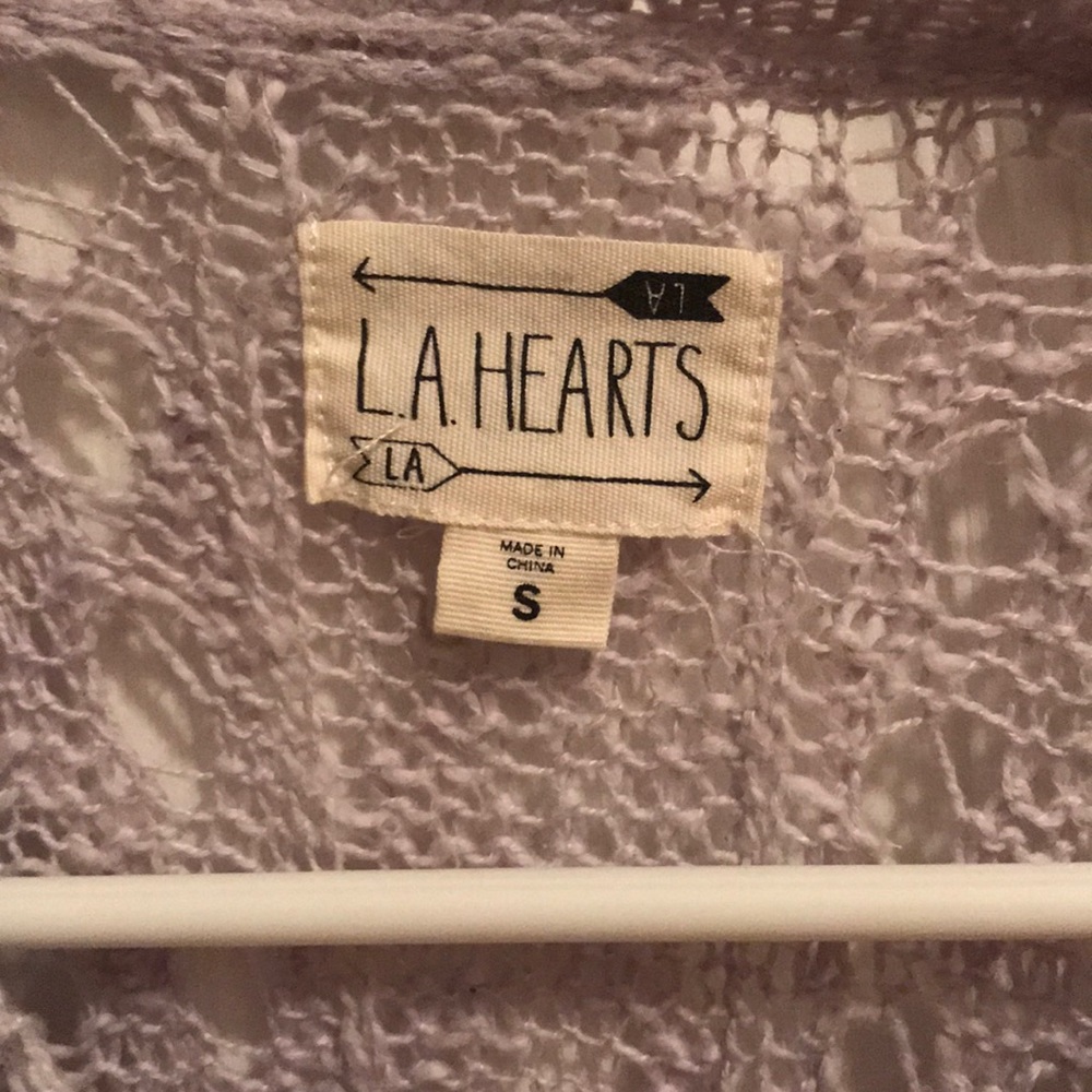 Light purple la hearts sweater