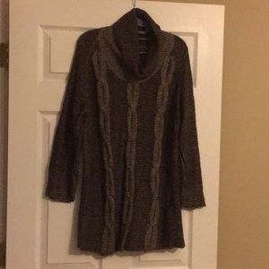 Brown/Tan Cowl neck sweater