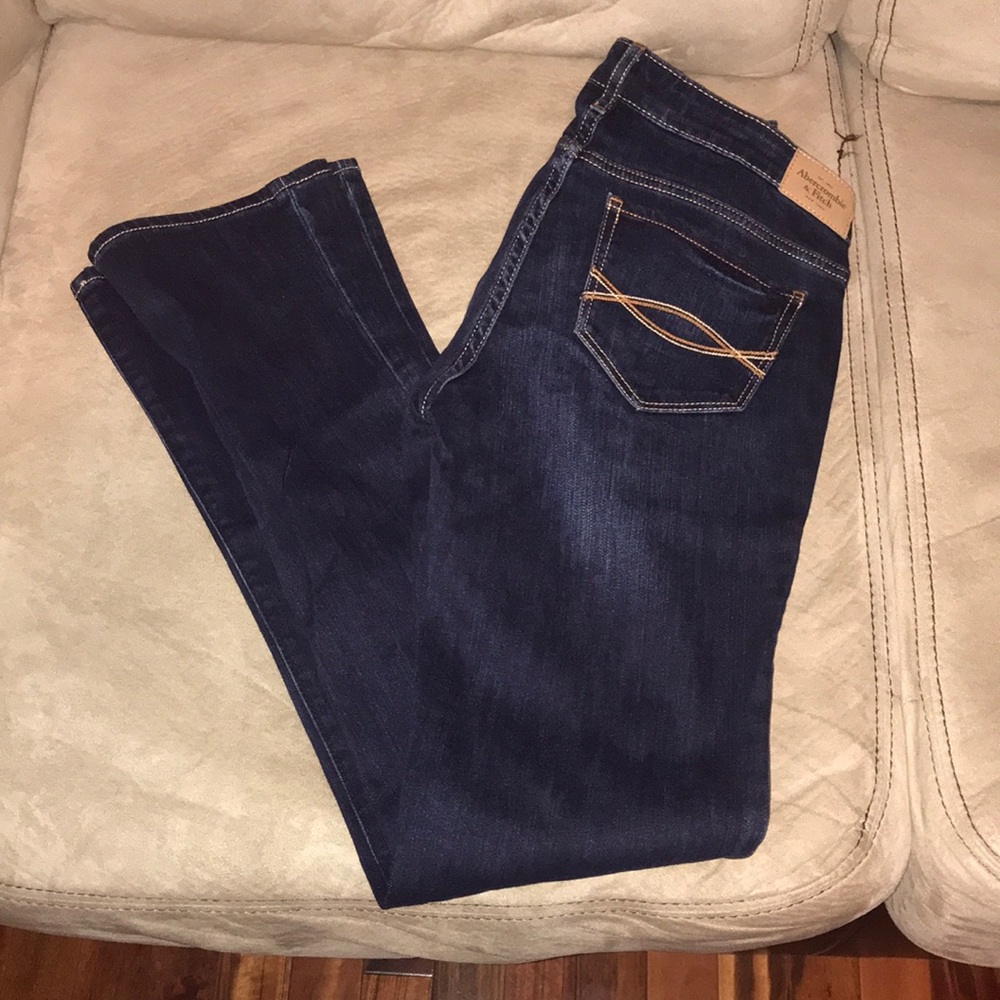Abercrombie & Fitch dark blue boot cut jeans