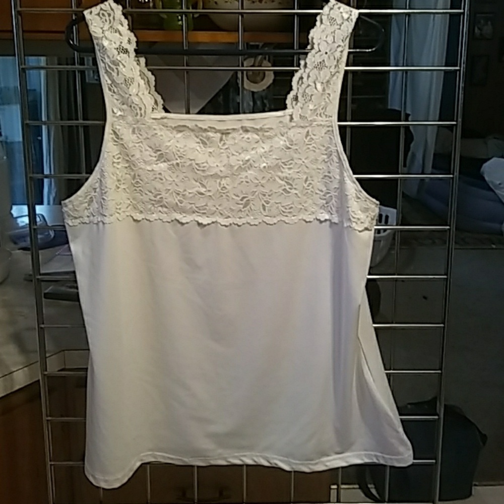 White strech cami top
