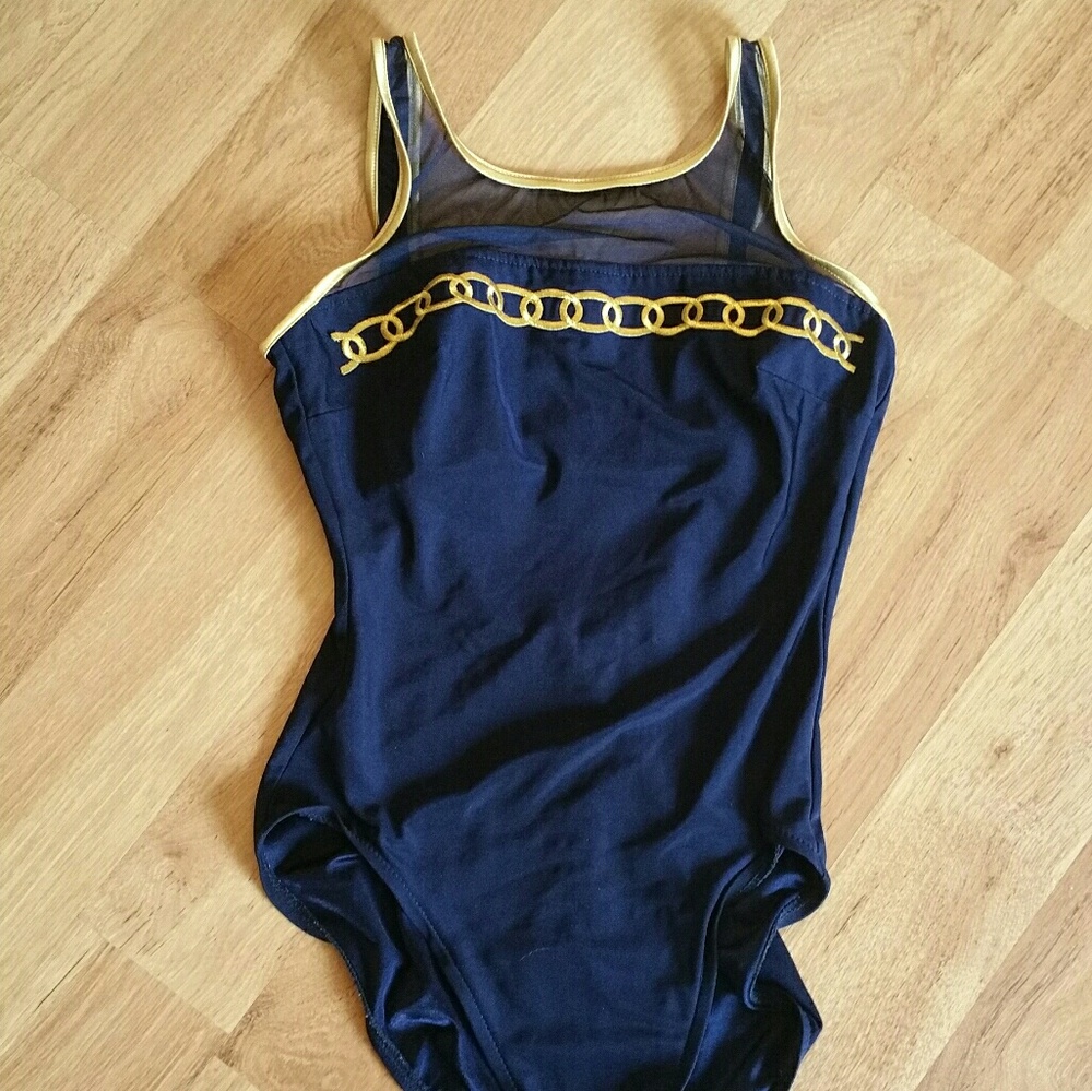 Longitude swimsuit. golden trim