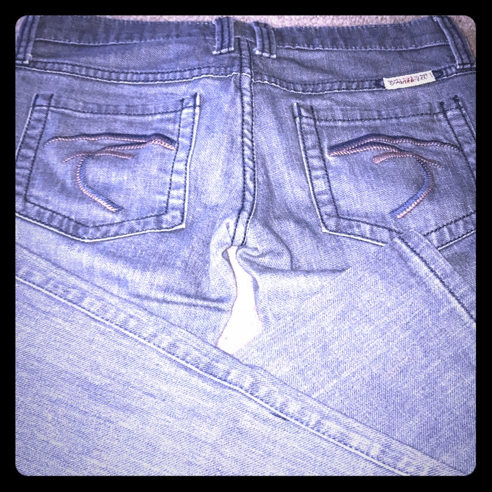 Light color jeans with taupe undertones rare color