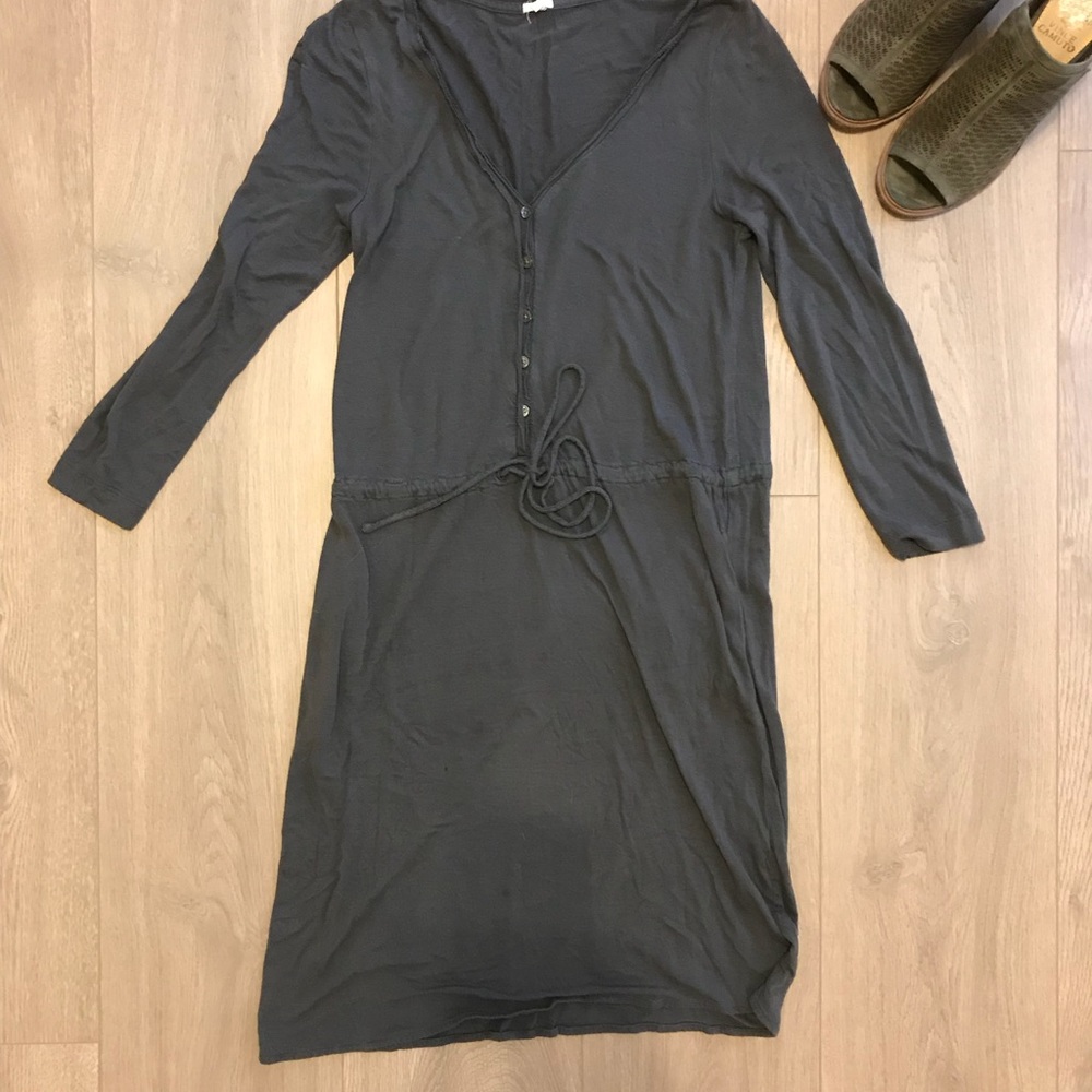 Jcrew S Knit Drawstring Dress | Grey - Picture 3 of 4