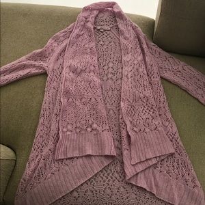 Calypso St. Barth light pink crochet Cardigan XS