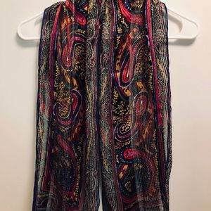 Multicolored silk scarf