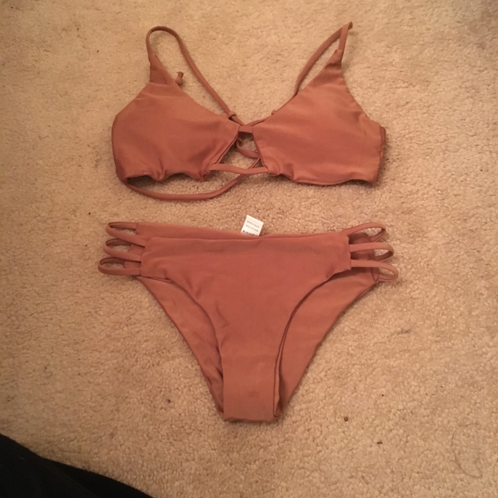 coffee brown bikini set