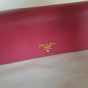Prada wallet peony pink