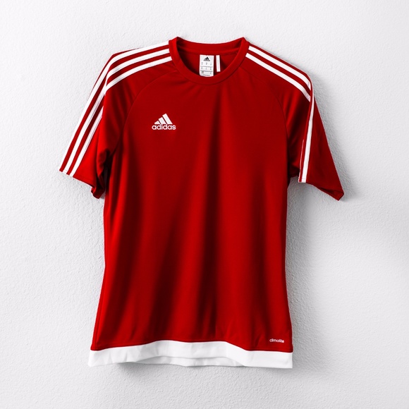 red adidas soccer shirt