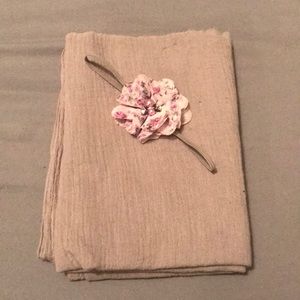 Newborn Picture Swaddle fabric with headband