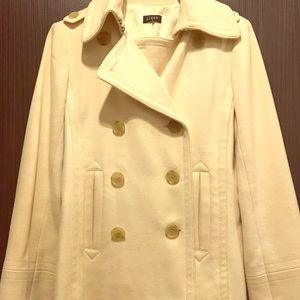 Beautiful Cream XS J Crew Pea Coat