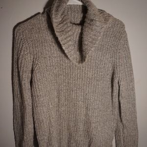 Gray Cowl Neck Sweater