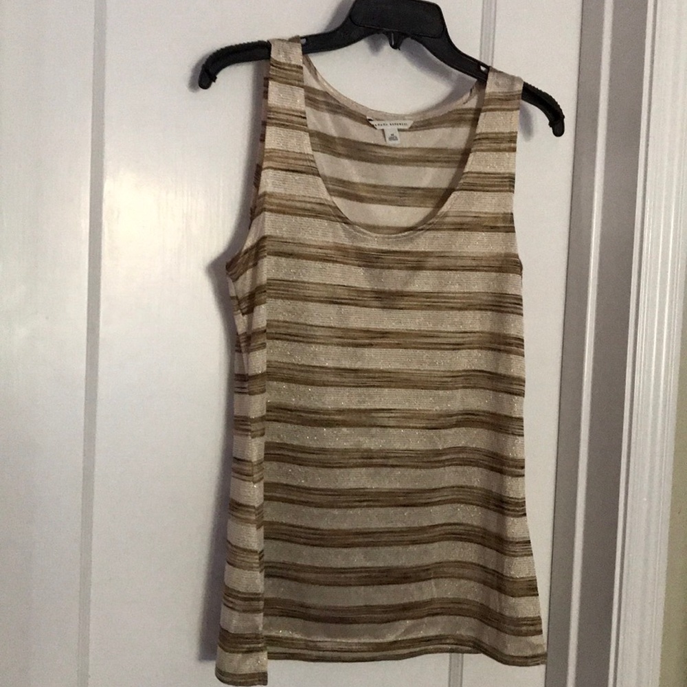 Banana republic metallic neutral blouse