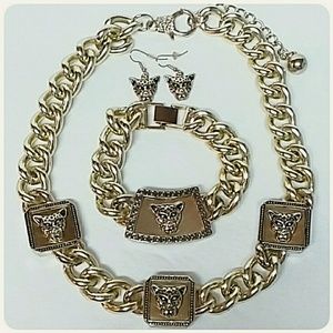 Jewelry - Leopard Chunky Statement 3-Piece Jewelry Set Jewelry - Leopard Chunky Statement 3-Piece Jewelry Set