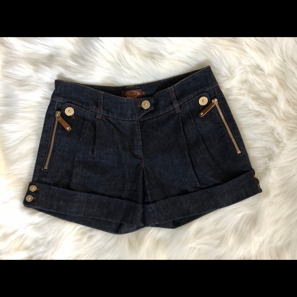 TOD’S denim shorts Sz 6
