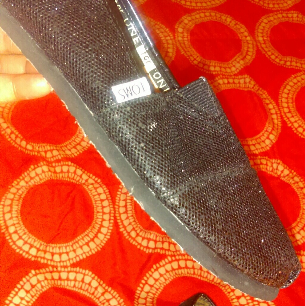 Toms black sparkly
