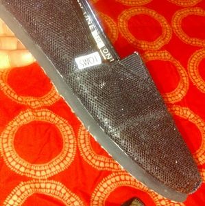 Toms black sparkly