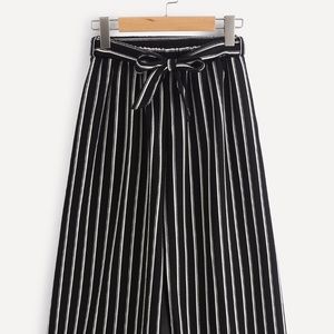 Vertical stripe Wide Leg Pants