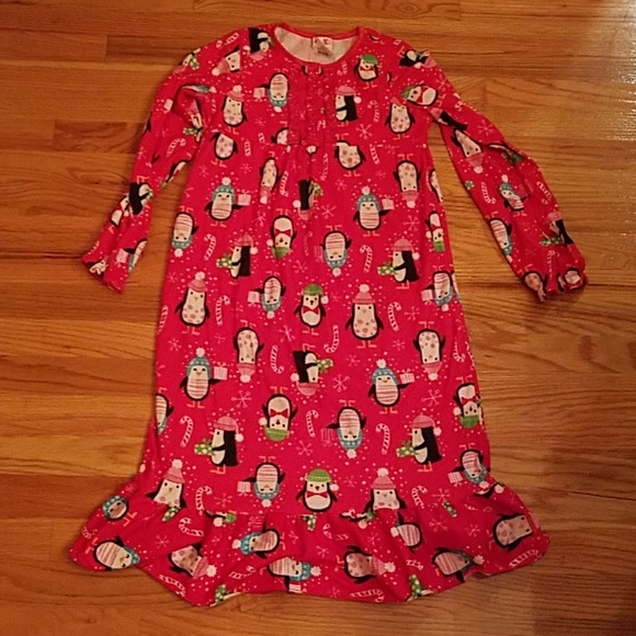 Girls Christmas penguin pajamas - Picture 1 of 2