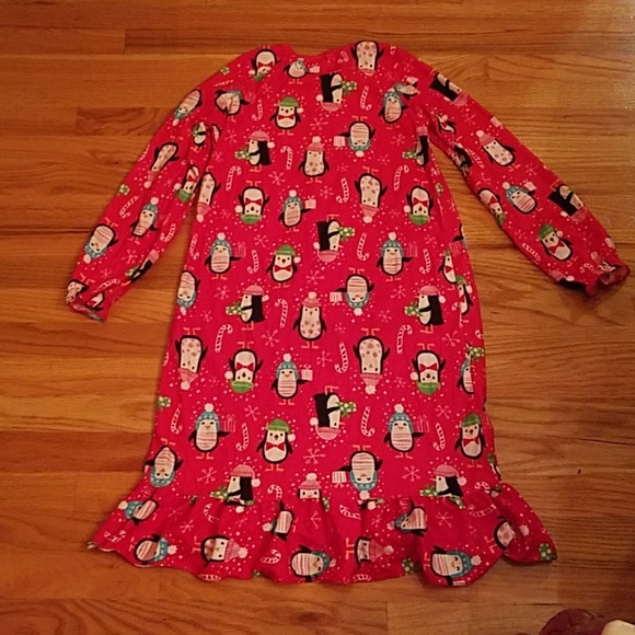 Girls Christmas penguin pajamas - Picture 2 of 2