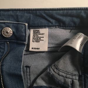 High Waisted Denim Skinny Jeans