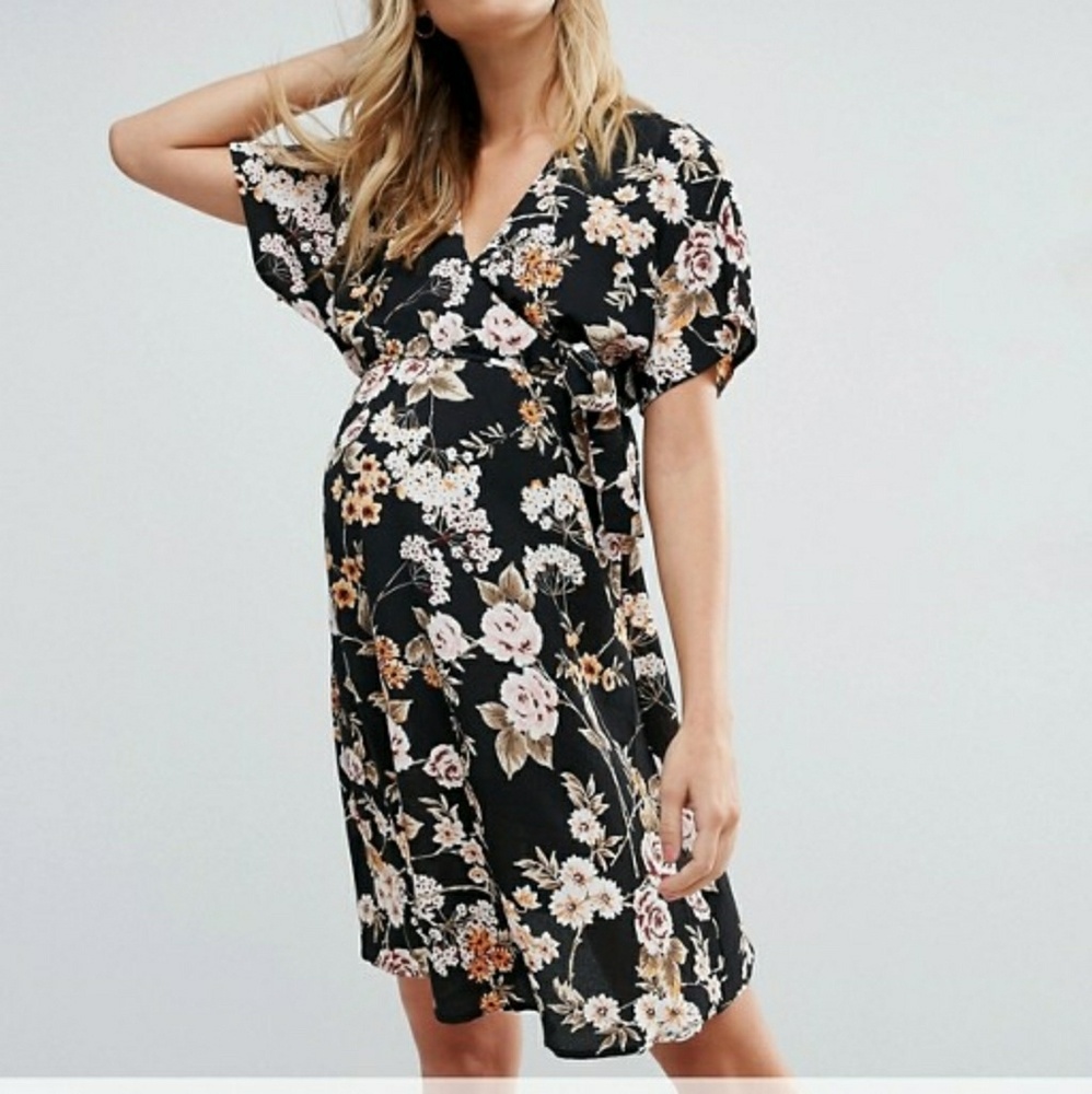ASOS new look maternity faux wrap dress