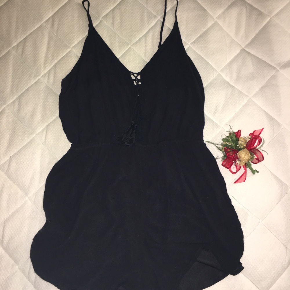 Black Cute Romper