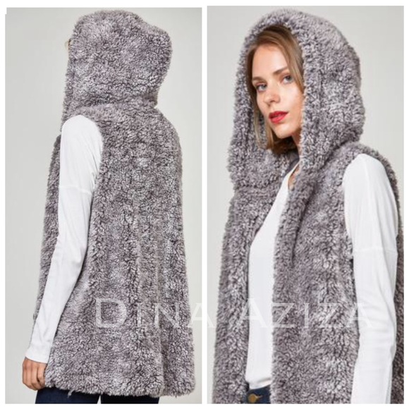 LAST MEDIUM New Soft Comfy Hooded Vest wPockets - Picture 2 of 2