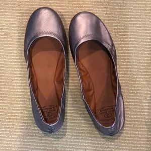 Lucky brand Elysia metallic leather ballet flats