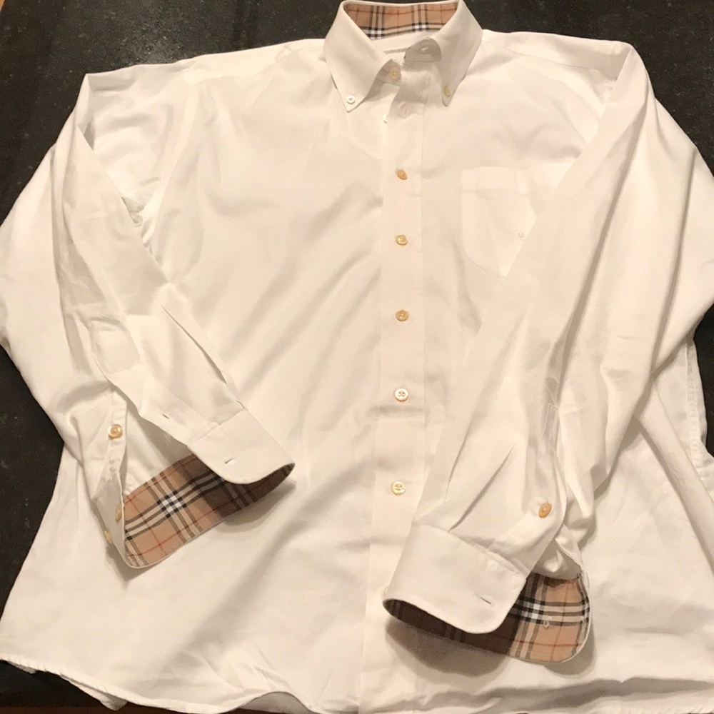 Burberry large white sport shirt