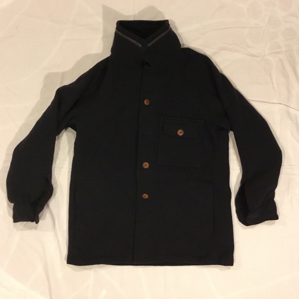 Navy Blue Coat with detachable hood