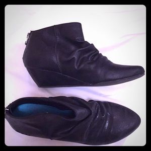 Blowfish Black Wedge Booties
