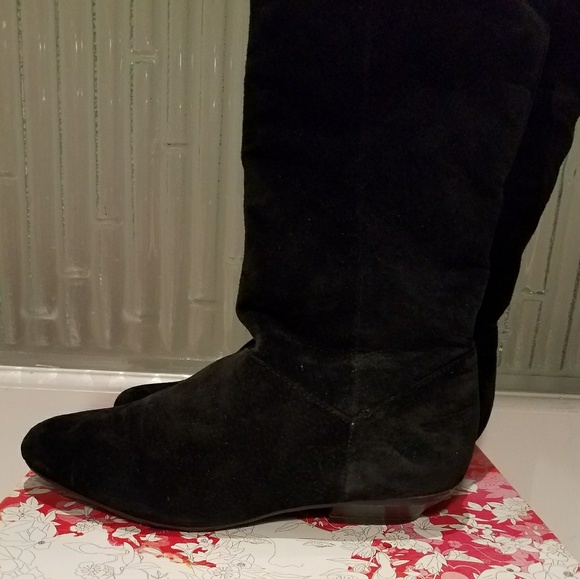 Black Suede Boots - Picture 2 of 7