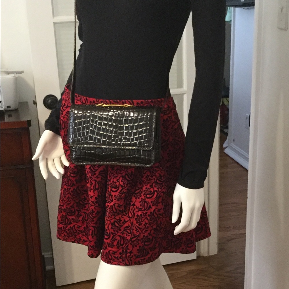 Chocolate Croc Handbag/Clutch