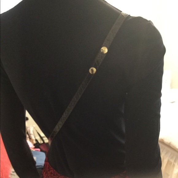 Chocolate Croc Handbag/Clutch - Picture 3 of 8